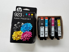 HP 923 Ink Cartridges 4-Pack Black Cyan Magenta Yellow Original OEM Open Box picture