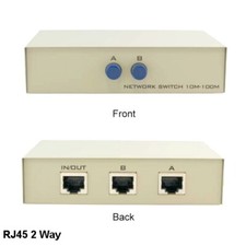 Kentek RJ45 2 Way Mini Data Transfer Switch Box Network IO AB CAT5 CAT6 Internet picture