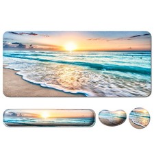 4 in 1 Mouse Pad and Keyboard Wrist Rest,Large Desk Large, A1-beach picture