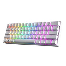 GK61 60% v3 Hotswap Mechanical Gaming Keyboard 61 Keys RGB White Brown Switch picture