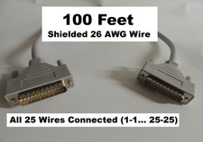 100 feet DB25 25-Pin Male to Male Molded Shielded 25 Conductor 26awg Cable picture