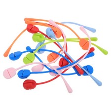 16pcs Silicone Cable Ties Cord Wraps Cable Organizers Cord Organizers for Desk picture