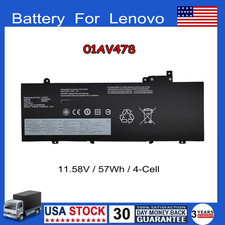 11.58V 01AV478 BATTERY FOR LENOVO ThinkPad T480S Series SB10K97620 L17M3P72 New picture