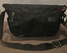Tumi T-Tech Essential Gear Soft Black Nylon Messenger Bag Laptop City Sling  picture