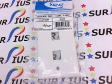NSOP ICC Faceplate Flat Wall Plate 1 Gange 2 Port White FACE-2-WH IC107F02WH picture