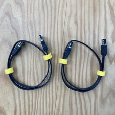 2x 20 inches Flat eSATA to eSATA Cables High Speed 6Gbps External SATA Data Cord picture