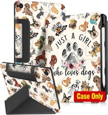 Cute Cartoon Puppy Case with Pen Holder for Samsung Galaxy Tab A9 Plus - Fun Fol picture