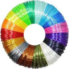 MIKA3D 16 Colors Silk Shiny PLA Filament Sample Pack, Each Color 4 Meter Length, picture