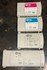 ALMOST FULL 4-color OEM HP 761 DesignJet M/C/G/MB 400ml Ink Cartridges 2023-2024 picture
