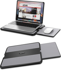 Abovetek Portable Laptop Lap Desk W/Retractable Left/Right Mouse Pad Tray, Non-S picture
