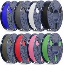 Paquete de filamentos para impresora 3D, PLA, 1,75 mm, multicolor, mate US NUEV picture