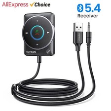 UGREEN Bluetooth 5.4 Car Receiver Adapter USB AUX with Mics Car Kit Stereo Audio picture