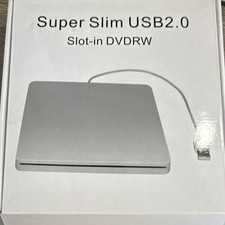 Super Slim USB 2.0 Slot-in External DVD-RW Optical Drive, Silver picture