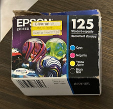 Epson 125 Standard Capacity Inkjet Ink Cartridges Cyan Magenta Yellow Black picture
