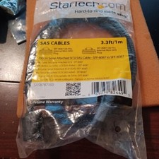 Startech 100cm Serial Attached SCSI SAS Cable SFF-8087 to SFF-8087 3.3' NEW picture