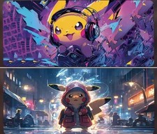 Pokemon XL Gaming Mouse Pad 35.4″×15″ –Extended Desk Mat, Non-Slip Rubber, Anime picture