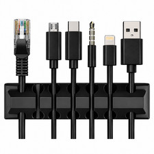 5 Pack Cable Organizer Clips Silicone Cord Holder Desk Wire Management picture