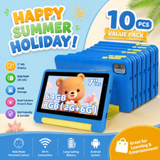 10 PCS Kids Tablet Android 13 Quad Core 8GB+64GB Wi-Fi Dual Camera 7 Inch IPS picture