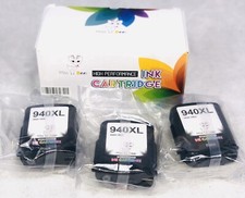Lot of 3 Miss Deer HP 940XL Black High Performance Compatible Ink Cartridges picture