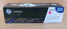 NEW HP 125A Genuine Magenta Toner for LaserJet. SLIGHT BOX DAMAGE BUT SEALED BOX picture