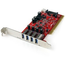 StarTech 4 Port PCI SuperSpeed USB 3.0 Adapter Card with SATA/SP4 Power picture