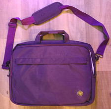 Purple Laptop Messenger Bag Briefcase Shoulder Strap Tech Travel Case Padded picture