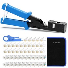 CAT6 Keystone Jack Kit Punch Down Tool 20 Jacks 25 RJ45 Connectors picture