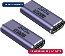 2 Pack USB C Coupler Female to Female Adapter 240W 40Gbps 8K Thunderbolt 4/3 picture