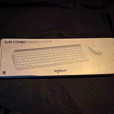 Logitech MK470 Slim Combo Wireless Silent Compact Keyboard Mouse White picture