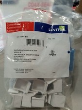 Leviton CAT 41084-BW SAN 142 QuickPort Snap-In Blank Module - Bag of 10 - NEW picture
