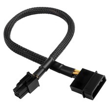 30cm ATX 4PIN MOLEX To CPU 4PIN P4 Power Supply Cable 18AWG Braided Sleeve picture