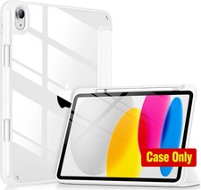 iPad 11-inch 2025 Case, TPU Shockproof Cover with Clear Back and Pencil Holder picture