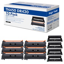 6PK TN450 Toner + 4PK DR420 Drum Fits for Brother HL-2240 HL-2270DW HL-2280DW picture