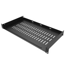 1U Vented Server Rack Shelf Disassembled 10 inches Deep No Lip picture