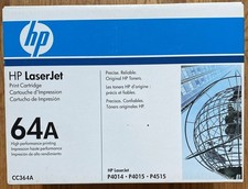New Genuine Sealed HP 64A Toner Cartridges CC364A Blue and White Box picture