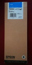 09-2021 NEW IN BOX GENUINE EPSON T6062 CYAN 220ml K3 INK STYLUS PRO 4800 4880 picture