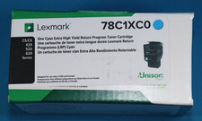 Genuine OEm Lexmark 78C1XC0 Extra High Yield Toner Cartridge CYAN 78C1XC0  NEW picture