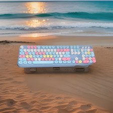MOFII Wireless Keyboard,sweetie known for its colorful,retro style round keycaps picture