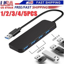 4 Port USB 3.0 Splitter Multi Adapter 5Gbps High Speed For PC Desktop Laptop LOT picture