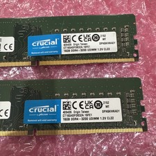 Crucial 32GB (2x16GB) DDR4-3200 CL22 288- Pin UDIMM Memory CT16G4DFD832A.16FE1 picture