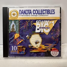 Vintage Dakota Collectibles Sewin' Big #1 Embroidery Design CD Windows 8 970040 picture