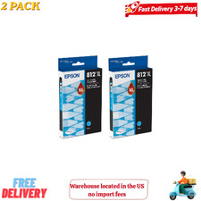 2 pack epson 812xl, cyan high capacity ink cartridges picture