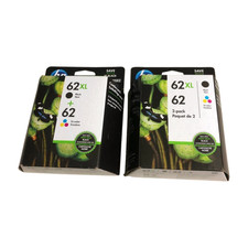 LOT OF 2 HP 62 XL Black & 62 Tri-Color Ink Catridges  (N9H67FN) Sealed Expired picture