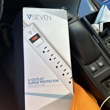V7 SA0608W-9N6 6-Outlet Home/Office Surge Protector, 8 ft Cord, 900 Joules – Whi picture