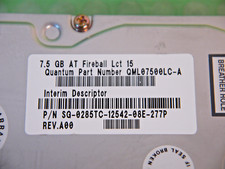 Vintage Quantum Fireball Hard Drive 7.5GB AT 3.5