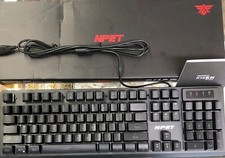 NPET K10V3 Wired Gaming Keyboard and Wrist Support for Desktop Computer PC black picture