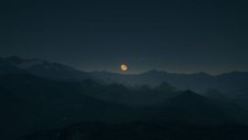 Landscape nature moon mountains low Custom Gaming Mat Desk picture