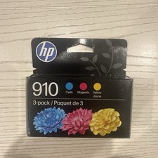 HP 910 3-Pack Cyan, Magenta, & Yellow Ink Cartridge New Sealed Exp 03-28+ picture