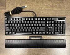 Azio Mechanical Backlit Gaming Keyboard MGK-1K with Palm Rest Black and Feet picture