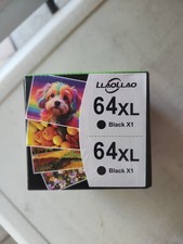 Llaollao 64XL Ink Cartridges Combo Pack Black Replacement for HP NEW  picture
